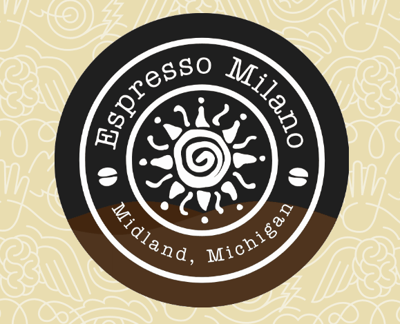 The Espresso Milano logo animated