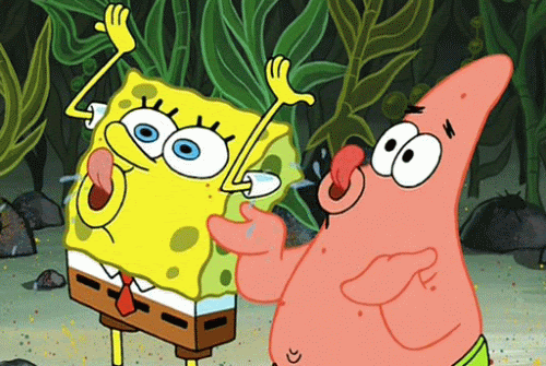 SpongeBob and Patrick perform a strange ritual together